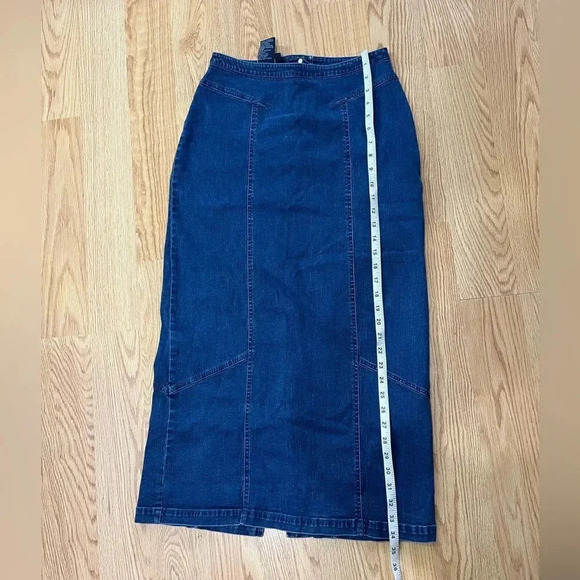 Vintage Lana Sport maxi skirt jeans Size 10 - Picture 8 of 9